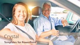  Presentation with love - PPT theme having middle-age-couple-in-love background and a lemonade colored foreground