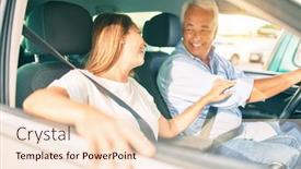  Presentation with love - Beautiful slide deck featuring middle-age-couple-in-love backdrop and a lemonade colored foreground