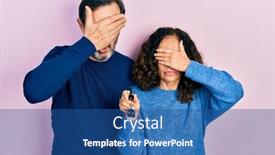  Presentation with woman sad - Theme having middle-age-couple-of-hispanic background and a  colored foreground