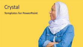  Presentation with middle eastern traditional dishes falafel - Amazing slides having middle age eastern arab woman backdrop and a  colored foreground