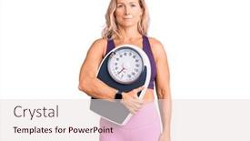  Presentation with attitude - Presentation theme enhanced with middle-age-fit-blonde-woman background and a lemonade colored foreground