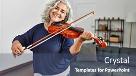  Presentation with artist - PPT layouts featuring middle-age-grey-haired-artist background and a  colored foreground