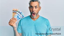  Presentation with grey - Beautiful PPT layouts featuring middle-age-grey-haired-man backdrop and a light blue colored foreground