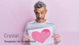  Presentation with grey - Presentation design consisting of middle-age-grey-haired-man background and a lemonade colored foreground