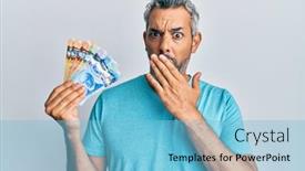  Presentation with canadian - PPT layouts with middle-age-grey-haired-man background and a light blue colored foreground