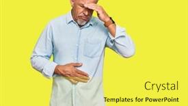  Presentation with fever - Amazing presentation design having middle-age-grey-haired-man backdrop and a yellow colored foreground