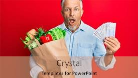  Presentation with swedish - Amazing slide set having middle-age-grey-haired-man backdrop and a coral colored foreground