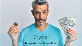  Presentation with grey - PPT layouts having middle-age-grey-haired-man background and a light blue colored foreground