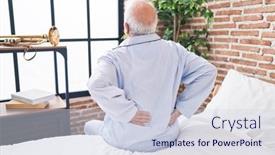  Presentation with grey - PPT theme featuring middle-age-grey-haired-man background and a  colored foreground