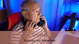  Presentation with gaming - Slide deck with middle-age-grey-haired-man background and a coral colored foreground