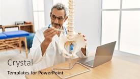  Presentation with spinal - Presentation theme enhanced with middle-age-grey-haired-man background and a lemonade colored foreground