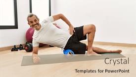  Presentation with foam - Slides having middle-age-grey-haired-man background and a lemonade colored foreground
