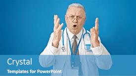  Presentation with grey - Presentation theme featuring middle-age-grey-haired-man background and a teal colored foreground