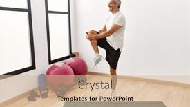  Presentation with grey - Presentation featuring middle-age-grey-haired-man background and a lemonade colored foreground