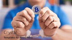  Presentation with grey - Presentation enhanced with middle-age-grey-haired-man and a coral colored foreground