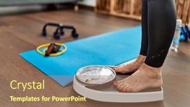  Presentation with grey - PPT theme featuring middle-age-grey-haired-woman background and a  colored foreground