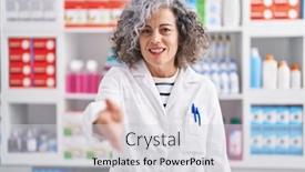  Presentation with shake hand - PPT layouts consisting of middle-age-grey-haired-woman background and a  colored foreground