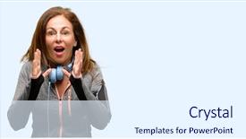  Presentation with gym - PPT theme enhanced with middle age gym fit woman background and a  colored foreground