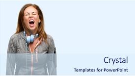  Presentation with gym junior - Beautiful PPT theme featuring middle age gym fit woman backdrop and a  colored foreground