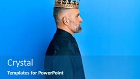  Presentation with business profile - Beautiful slide set featuring middle-age-handsome-business-man backdrop and a ocean colored foreground