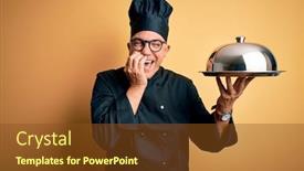  Presentation with scandal - Slide deck with middle-age-handsome-grey-haired background and a tawny brown colored foreground