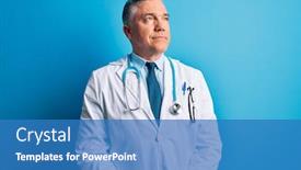  Presentation with grey - Cool new presentation theme with middle-age-handsome-grey-haired backdrop and a teal colored foreground