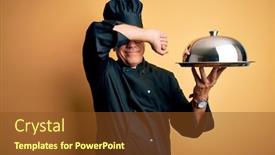  Presentation with holding hands - Colorful PPT layouts enhanced with middle-age-handsome-grey-haired backdrop and a tawny brown colored foreground