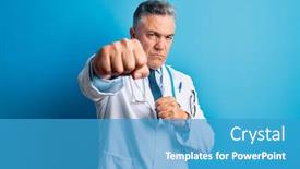  Presentation with age related disorders - Presentation design having middle-age-handsome-grey-haired background and a teal colored foreground