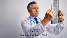  Presentation with xray - Presentation theme enhanced with middle-age-handsome-grey-haired background and a light gray colored foreground