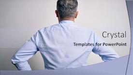  Presentation with grey - Cool new PPT layouts with middle-age-handsome-grey-haired backdrop and a sky blue colored foreground