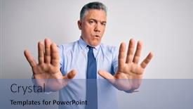  Presentation with moving business - Amazing PPT layouts having middle-age-handsome-grey-haired backdrop and a teal colored foreground