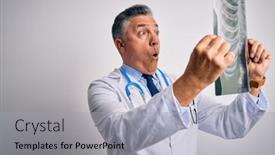  Presentation with xray - Theme consisting of middle-age-handsome-grey-haired background and a light gray colored foreground