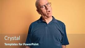  Presentation with polo - Cool new theme with middle-age-handsome-hoary-man backdrop and a ocean colored foreground