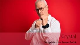  Presentation with fight - Amazing presentation having middle-age-handsome-hoary-man backdrop and a red colored foreground