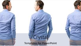  Presentation with right middle lobe - Presentation theme with middle age handsome man backside background and a  colored foreground