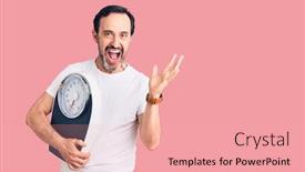  Presentation with victory - Slide set featuring middle-age-handsome-man-holding background and a coral colored foreground