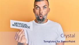  Presentation with intelligence - Audience pleasing slide deck consisting of middle-age-handsome-man-holding backdrop and a sky blue colored foreground