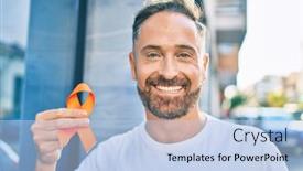  Presentation with hypertension at the productive age - Presentation theme enhanced with middle-age-handsome-man-smiling background and a light blue colored foreground