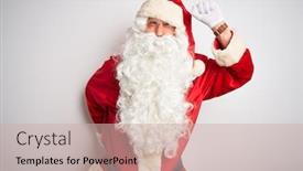  Presentation with costume - Cool new PPT theme with middle-age-handsome-man-wearing backdrop and a soft green colored foreground