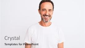  Presentation with 3 d man person - Slides featuring middle-age-handsome-man-wearing background and a sky blue colored foreground