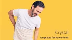  Presentation with backache - Amazing presentation theme having middle-age-handsome-man-wearing backdrop and a yellow colored foreground