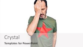  Presentation with star red - Beautiful presentation theme featuring middle-age-handsome-man-wearing backdrop and a sky blue colored foreground