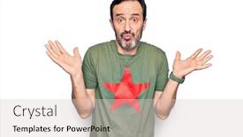  Presentation with star red - Slide deck enhanced with middle-age-handsome-man-wearing background and a lemonade colored foreground