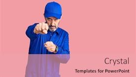  Presentation with violence - PPT theme having middle-age-handsome-man-wearing background and a lemonade colored foreground