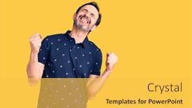  Presentation with polo - PPT theme featuring middle-age-handsome-man-wearing background and a yellow colored foreground