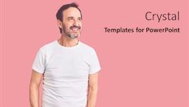  Presentation with natural - Audience pleasing slide set consisting of middle-age-handsome-man-wearing backdrop and a coral colored foreground