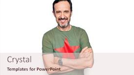  Presentation with star red - Amazing presentation design having middle-age-handsome-man-wearing backdrop and a lemonade colored foreground