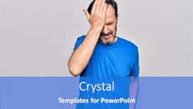  Presentation with right middle lobe - Beautiful slide deck featuring middle-age-handsome-man-wearing backdrop and a cobalt blue colored foreground