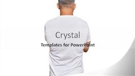  Presentation with tshirt - PPT theme enhanced with middle-age-handsome-man-wearing background and a white colored foreground