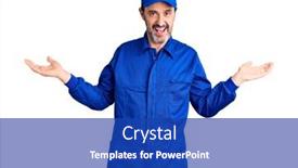  Presentation with comparison - Audience pleasing PPT theme consisting of middle-age-handsome-man-wearing backdrop and a royal blue colored foreground